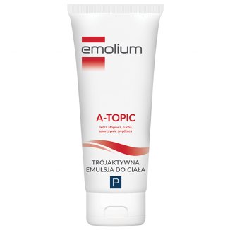 Emolium A-Topic, trójaktywna emulsja do ciała, 200 ml - zdjęcie produktu