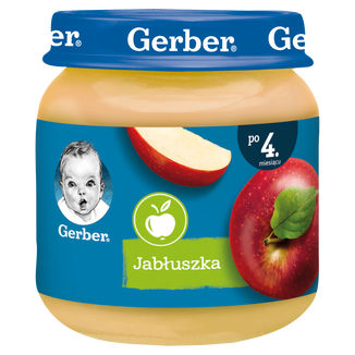 Gerber Deser, jabłuszka, po 4 miesiącu, 125 g - zdjęcie produktu