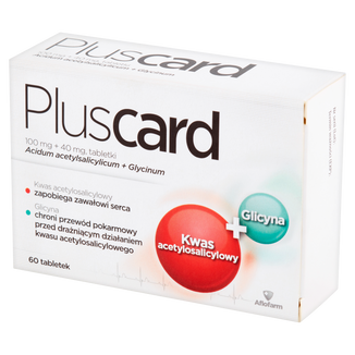 Pluscard 100 mg + 40 mg, 60 tabletek USZKODZONE OPAKOWANIE - zdjęcie produktu