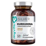 MyVita Silver, Kurkumina, standaryzowany ekstrakt + piperyna, 120 kapsułek - miniaturka zdjęcia produktu