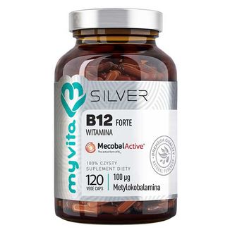 MyVita Silver B12 Forte, witamina B12 100 µg, 120 kapsułek - zdjęcie produktu