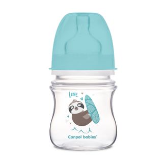 Canpol Babies EasyStart, butelka antykolkowa, szerokootworowa, Toys, niebieska, od urodzenia, 120 ml - zdjęcie produktu