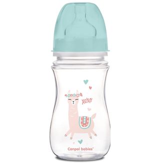Canpol Babies EasyStart, butelka antykolkowa, szerokootworowa, Toys, zielona, 3-6 miesiąca, 240 ml - zdjęcie produktu