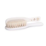Zestaw Canpol Babies Newborn Baby, szczotka do włosów z naturalnego włosia z grzebykiem, biały, 1 sztuka - miniaturka zdjęcia produktu
