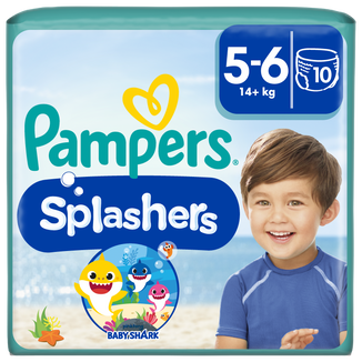 Pampers Splashers, pieluchomajtki do pływania, rozmiar 5-6, 14+ kg, 10 sztuk - zdjęcie produktu