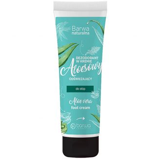 Barwa Naturalna, dezodorant w kremie do stóp, aloesowy, odświeżający, 75 ml - zdjęcie produktu