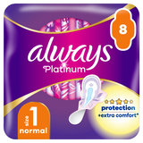 Always Platinum, podpaski ze skrzydełkami, Ultra Normal Plus, 8 sztuk - miniaturka zdjęcia produktu