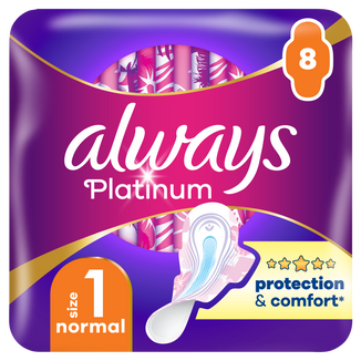 Always Platinum, podpaski ze skrzydełkami, Ultra Normal Plus, 8 sztuk - zdjęcie produktu