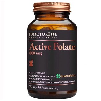 Doctor Life Active Folate, kwas foliowy 800 μg, 90 kapsułek - zdjęcie produktu