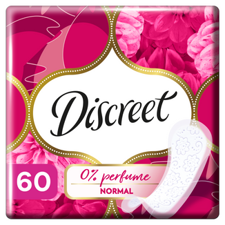 Wkładki higieniczne Discreet, Normal, no perfume, 60 sztuk - zdjęcie produktu