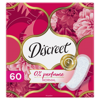 Wkładki higieniczne Discreet, Normal, no perfume, 60 sztuk - zdjęcie produktu