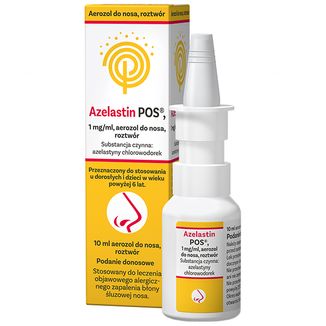 Azelastin POS 1 mg/ ml, aerozol do nosa, roztwór, 10 ml - zdjęcie produktu