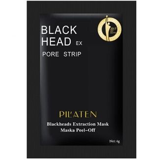 Pilaten Black Head, czarna maska z węglem aktywnym, peel-off, 6 g - zdjęcie produktu