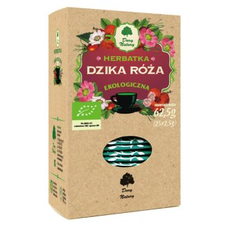 Dary Natury Dzika Róża, herbatka ekologiczna, 2,5 g x 25 saszetek - zdjęcie produktu