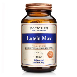 Doctor Life, Lutein Max 25 mg, Luteina, Zeaksantyna, 60 kapsułek - zdjęcie produktu