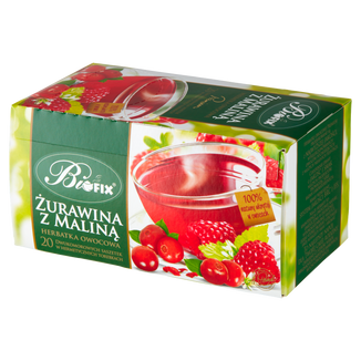Bi Fix Premium Żurawina z Maliną, herbatka owocowa, 2 g x 20 saszetek USZKODZONE OPAKOWANIE - zdjęcie produktu