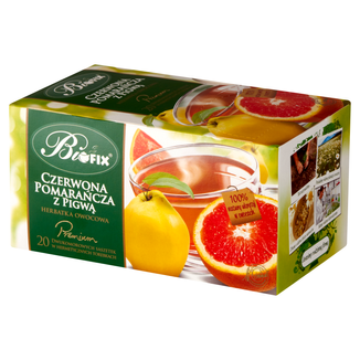 Bi Fix, Premium Czerwona pomarańcza z pigwą, herbatka owocowa, 20 saszetek - zdjęcie produktu