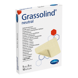Grassolind Neutral, opatrunek z maścią, jałowy, 5 cm x 5 cm, 10 sztuk - miniaturka zdjęcia produktu
