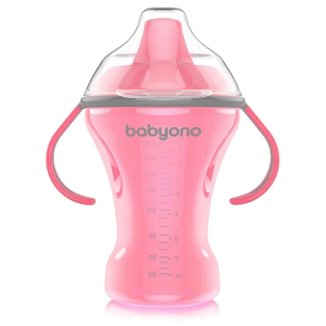 BabyOno, kubek niekapek z twardym ustnikiem i uchwytami, od 6 miesiąca, 260 ml BabyOno, kubek niekapek z twardym ustnikiem i uchwytami, od 6 miesiąca, 260 ml - zdjęcie produktu