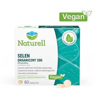 Naturell Selen organiczny 200, 60 tabletek - miniaturka 2 zdjęcia produktu