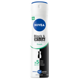 Nivea Black & White Invisible, antyperspirant w sprayu, 72h, Fresh, 150 ml - miniaturka zdjęcia produktu