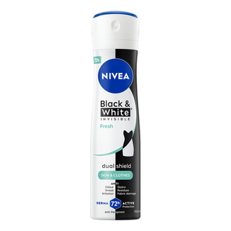 Nivea Black & White Invisible, antyperspirant w sprayu, 72h, Fresh, 150 ml - zdjęcie produktu