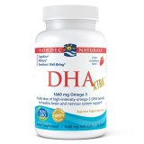 Nordic Naturals DHA Xtra, Omega-3 1660 mg, smak truskawkowy, 60 kapsułek - miniaturka zdjęcia produktu