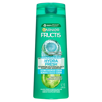 Garnier Fructis Hydra Fresh, szampon wzmacniający do włosów przetłuszczających się z suchymi końcówkami, 400 ml - zdjęcie produktu
