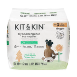 Kit&Kin, pieluszki jednorazowe, biodegradowalne, rozmiar 3, 6 -10 kg, 32 sztuki - miniaturka zdjęcia produktu