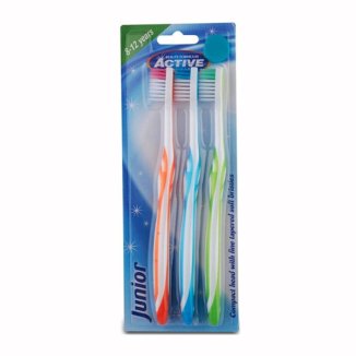 Beauty Formulas, Active Oral Care, szczoteczka do zębów dla dzieci, Junior, 8-12 lat, 3 sztuki - 2 Beauty Formulas, Active Oral Care, szczoteczka do zębów dla dzieci, Junior, 8-12 lat, 3 sztuki - 2 - zdjęcie produktu