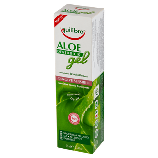 Equilibra Aloe, pasta Sensitive w żelu, do wrażliwych zębów i dziąseł, bez fluoru, 75 ml - zdjęcie produktu