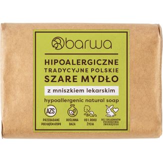 Barwa Hipoalergiczne, tradycyjne polskie szare mydło, mniszek lekarski, 100 g - zdjęcie produktu