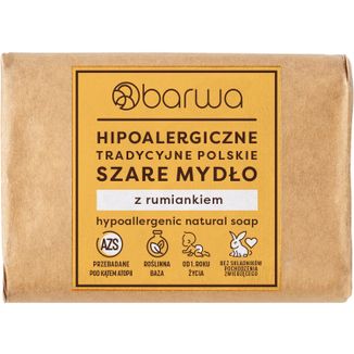 Barwa, Hipoalergiczne Tradycyjne Polskie, mydło szare, z ekstraktem z rumianku, 100 g - zdjęcie produktu