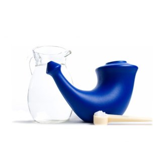 Rhino Horn, dzbanek do płukania nosa, niebieski, 1 sztuka - zdjęcie produktu