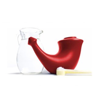 Rhino Horn, dzbanek do płukania nosa, kolor czerwony, 1 sztuka - zdjęcie produktu