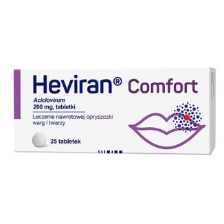 Heviran Comfort 200 mg,  25 tabletek USZKODZONE OPAKOWANIE - zdjęcie produktu