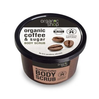 Organic Shop, scrub do ciała, Brazylijska Kawa, 250 ml - zdjęcie produktu