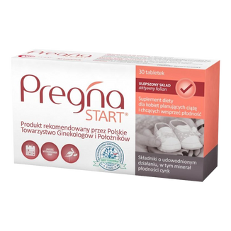 Pregna Start, dla kobiet planujących ciążę, 30 tabletek USZKODZONE OPAKOWANIE - zdjęcie produktu