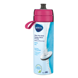 Brita Fill & Go Active, butelka filtrująca, różowa, 0,6 l - zdjęcie produktu