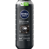 Nivea Men, żel pod prysznic 3w1 do twarzy, ciała i włosów, Active Clean, 500 ml - miniaturka zdjęcia produktu