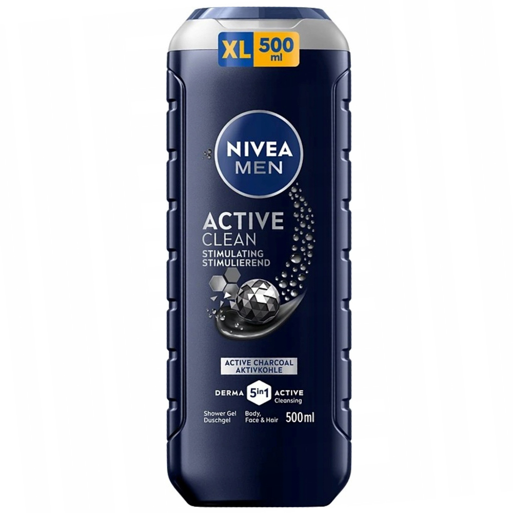 Nivea Nivea Men, Duschgel 5w1 für das Gesicht, Körper und Haar, Active Clean, 500 ml — Inhaltsstoffe und Bewertung
