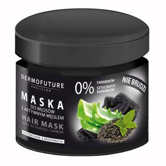 DermoFuture, maska do włosów z aktywnym węglem, 300 g - zdjęcie produktu