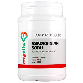 MyVita Askorbinian sodu, buforowana witamina C, 1000 g KRÓTKA DATA - zdjęcie produktu