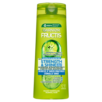 Garnier Fructis Siła i Blask, szampon wzmacniający 2w1 do włosów normalnych, 400 ml - zdjęcie produktu