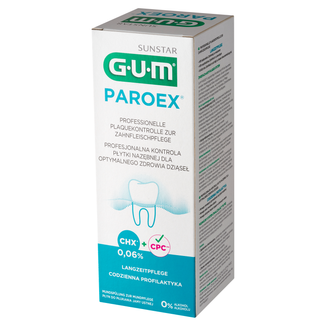 Sunstar Gum Paroex 0,06%, płyn do płukania jamy ustnej, codzienna pielęgnacja, 500 ml - zdjęcie produktu