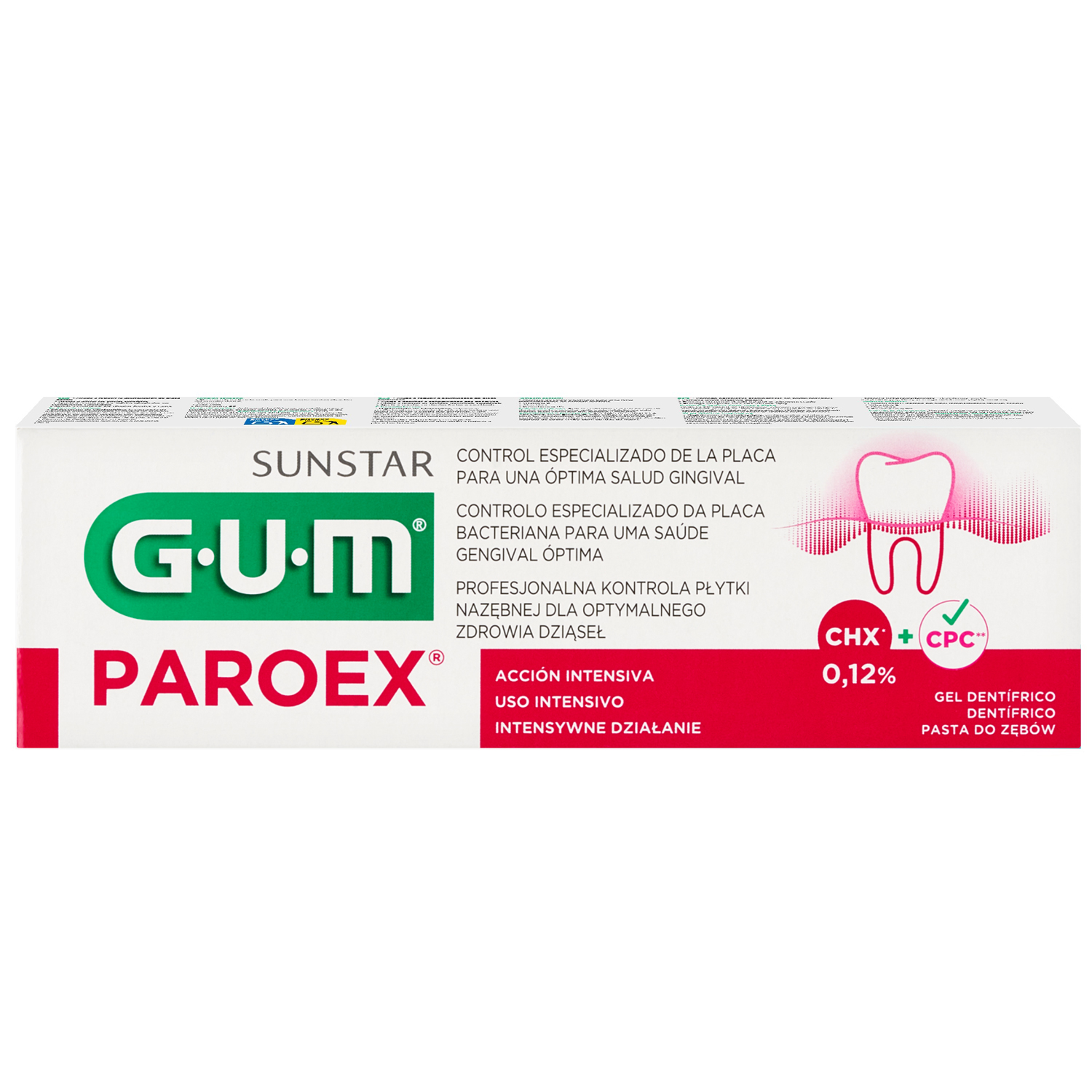GUM GUM PAROEX 0,12%, pasta do zębów, krwawiące dziąsła, antyseptyczna, 75 ml — Inhaltsstoffe und Bewertung