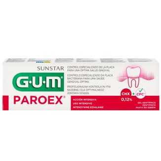GUM PAROEX 0,12%, pasta do zębów, krwawiące dziąsła, antyseptyczna, 75 ml - zdjęcie produktu