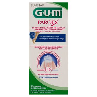 Sunstar Gum Paroex 0,12%, płyn do płukania jamy ustnej, Intensywne Działanie, 300 ml - zdjęcie produktu