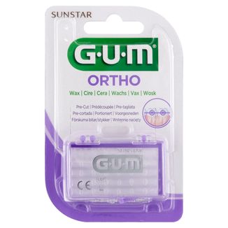 Sunstar Gum Ortho, wosk ortodontyczny kalibrowany, bez smaku, 1 sztuka - zdjęcie produktu