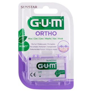 Sunstar Gum Ortho, wosk ortodontyczny, kalibrowany, smak mięta, 1 sztuka - zdjęcie produktu